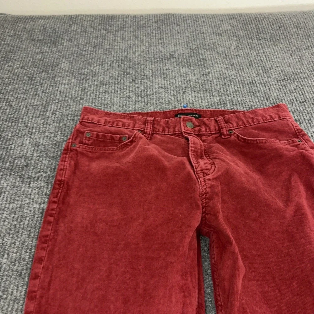 Banana Republic Pants Mens 34x34 Red Cotton Corduroy Slim Fit Casual Classic